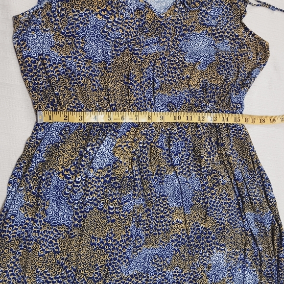 Boden Elegant Sleeveless Multicolor Patterned Dress With Zipper On Side Size 10 - Picture 8 of 11